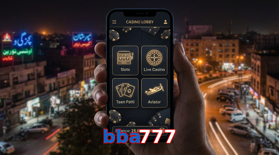 Main screen of Bba777 app page for PK players
